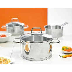 Kochwelt Entdecken|Töpfe<Schulte-Ufer Bratentopf 20 cm Edelstahl Wega mit Glasdeckel