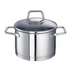 Schulte-Ufer Fleischtopf 16 cm Edelstahl Wega mit Glasdeckel