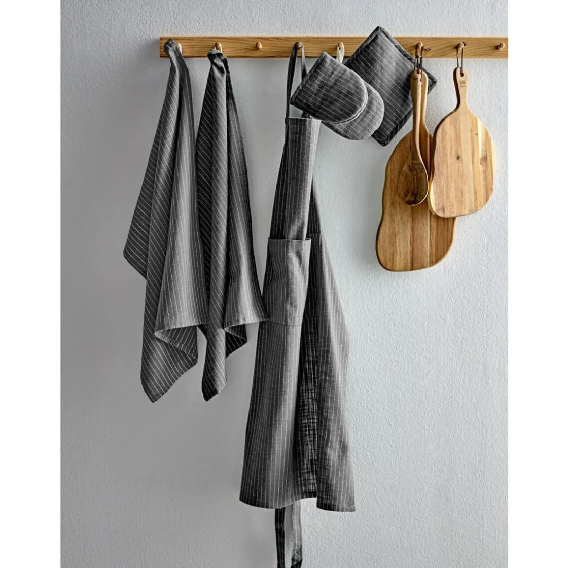 Södahl Schürze 91x70 cm Organic Line Steingrau