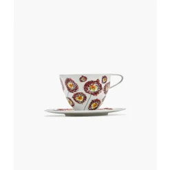 Serax Cappuccinotasse mit Untere 8 cm Midnight Flowers Anemone Milk