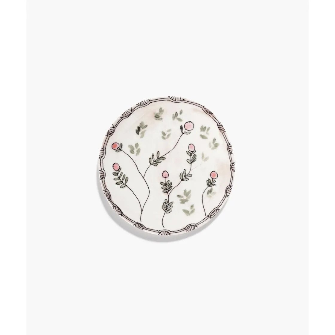 Frühstücksteller<Serax Frühstücksteller 20 cm Midnight Flowers Mirtillo Nude