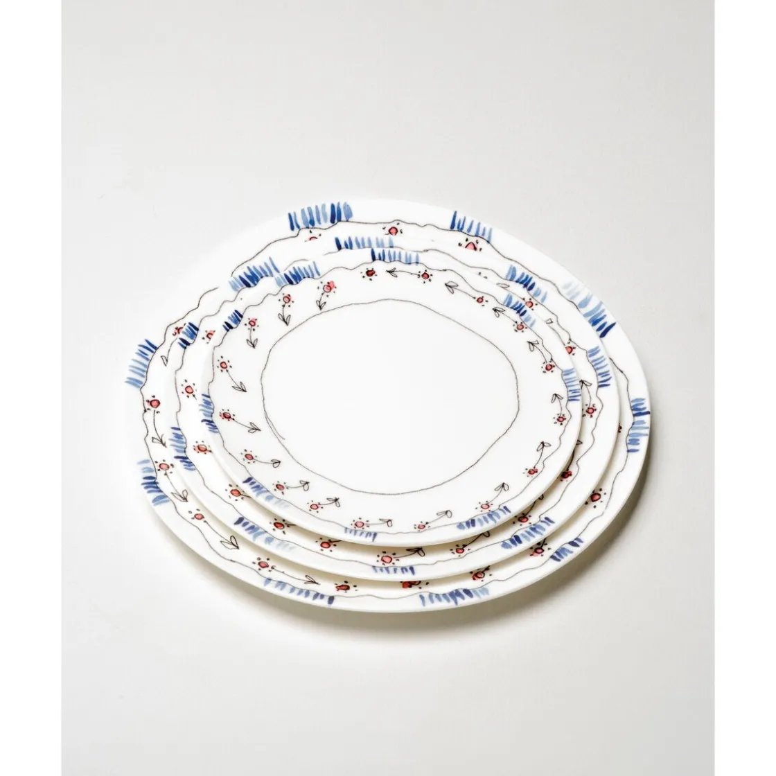 Frühstücksteller<Serax Frühstücksteller 20 cm Midnight Flowers Anemone Milk