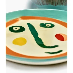 Frühstücksteller<Serax Frühstücksteller mit Gesicht 2 19 cm Feast bunt