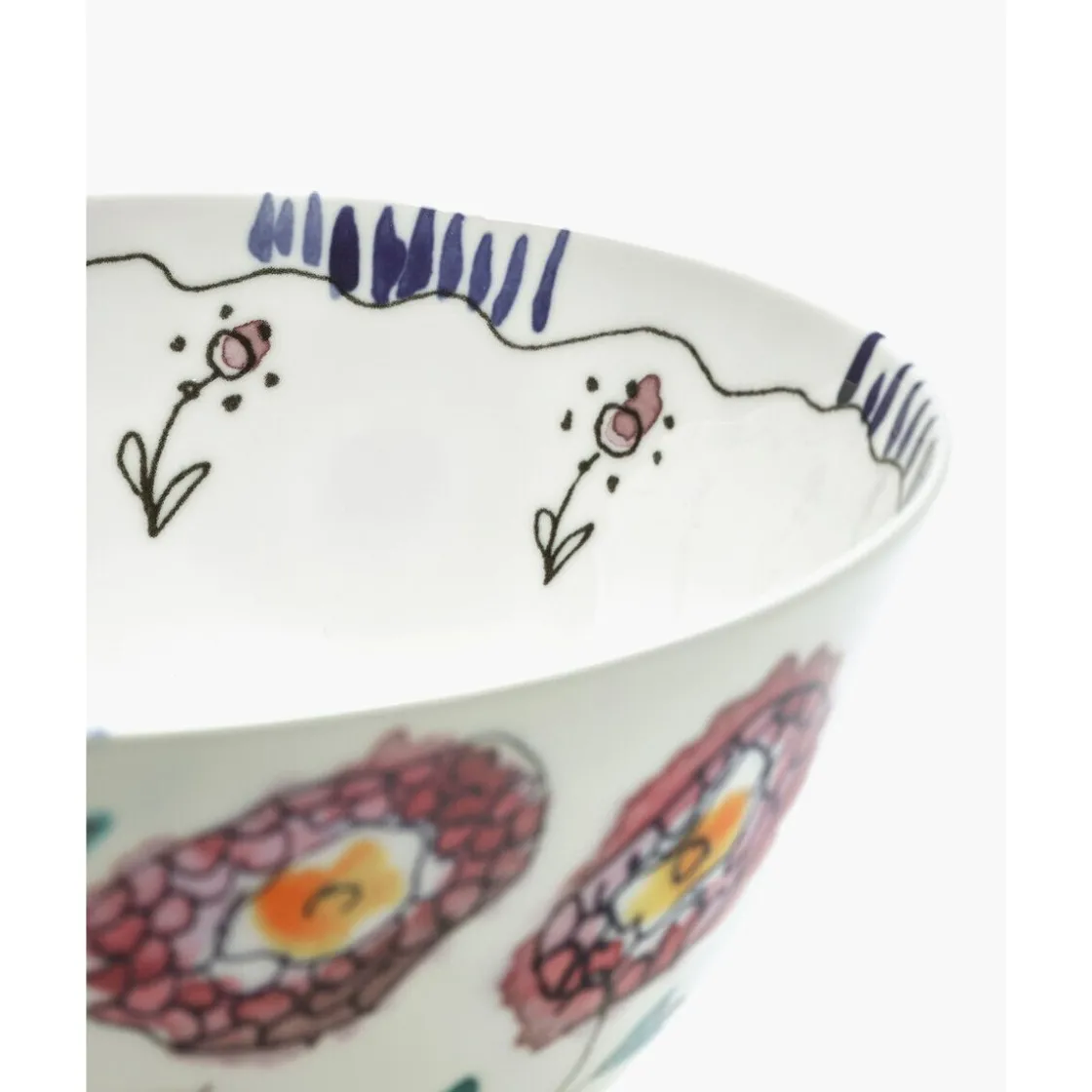 Schüsseln<Serax Schüssel 18 cm Midnight Flowers Anemone Milk Mauve