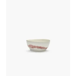 Schalen<Serax Schüssel S 16 cm Feast weiß/rote Streifen