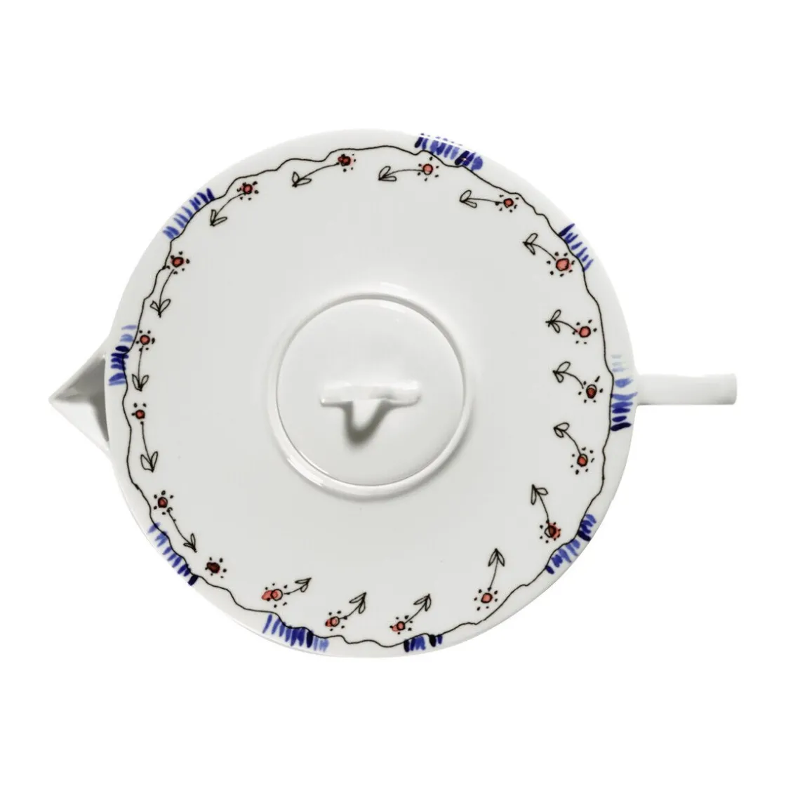 Serax Teekanne 20x16x11 cm Midnight Flowers Anemone Milk Mauve