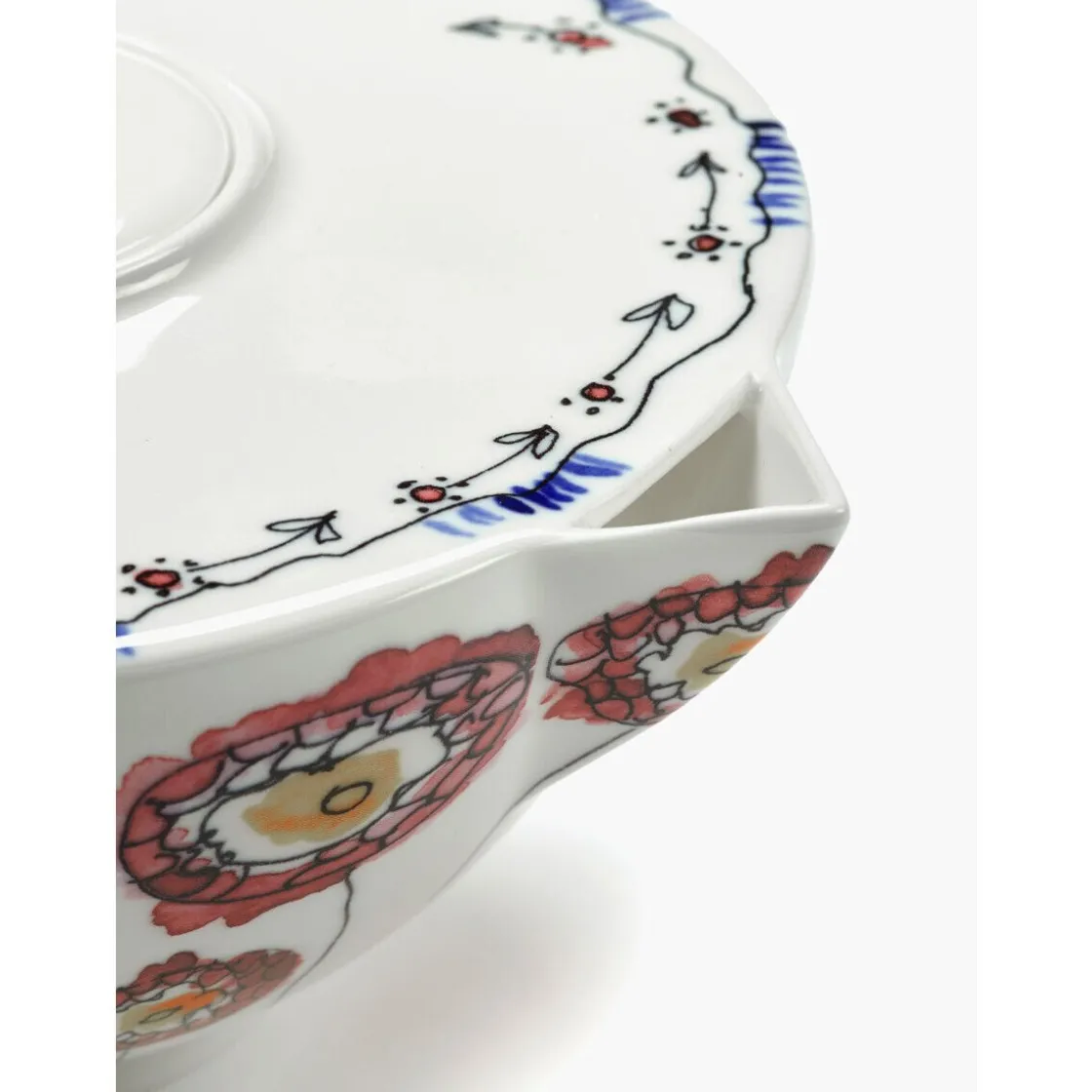 Serax Teekanne 20x16x11 cm Midnight Flowers Anemone Milk Mauve