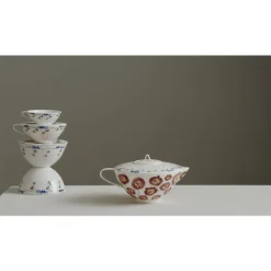 Serax Teekanne 20x16x11 cm Midnight Flowers Anemone Milk Mauve