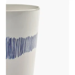 Teetassen<Serax Teetasse 0,33 l Feast weiß/blaue Streifen