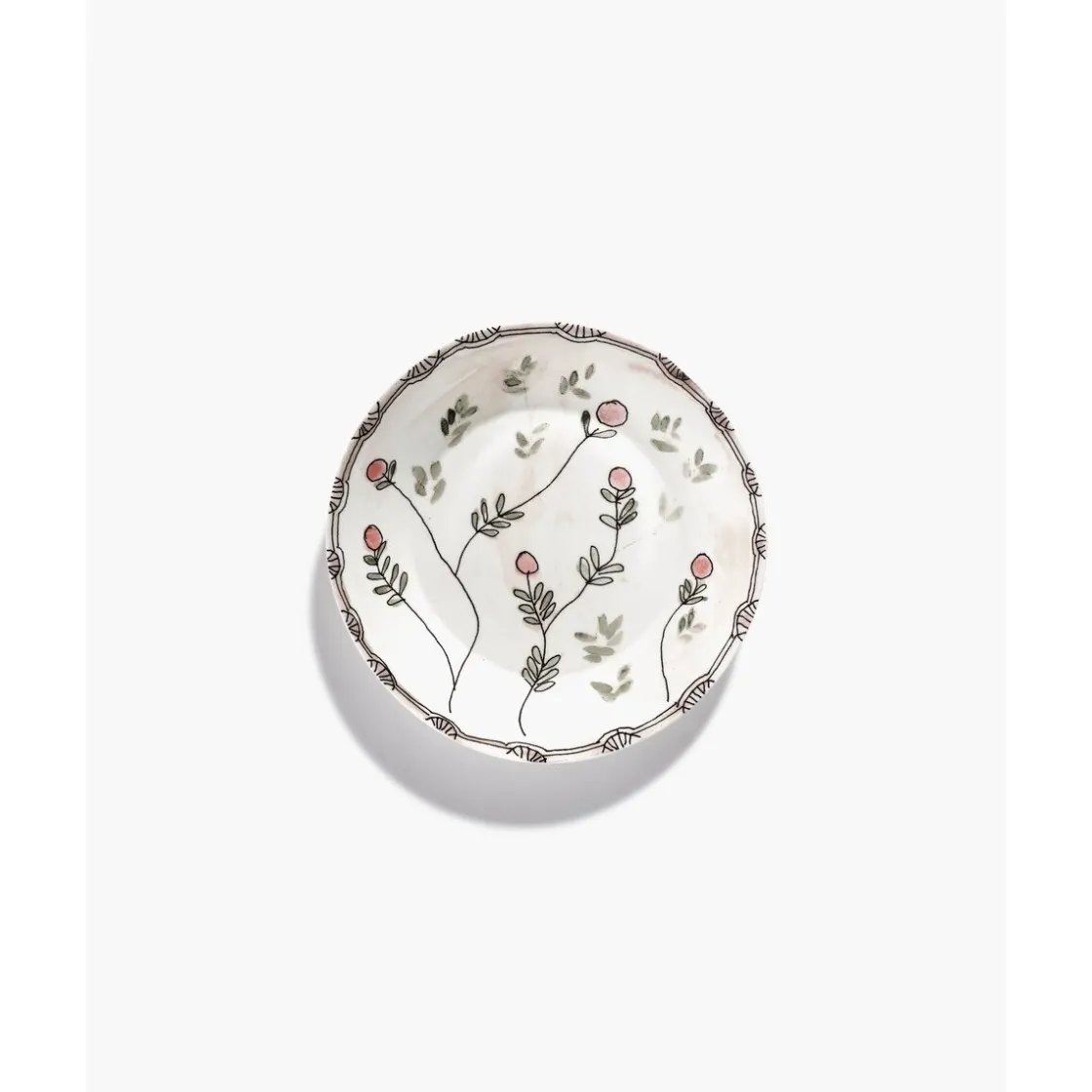 Serax Teller tief 22 cm Midnight Flowers Mirtillo Nude