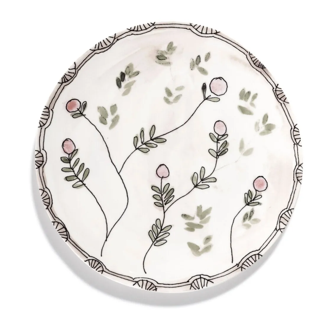 Servierplatten<Serax Vorspeisenteller 24 cm Midnight Flowers Mirtillo Nude