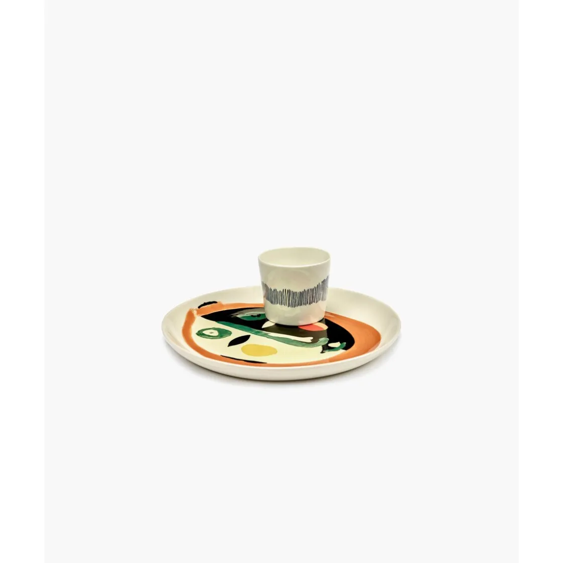 Serax Vorspeisenteller mit Gesicht 1 22 cm Feast bunt