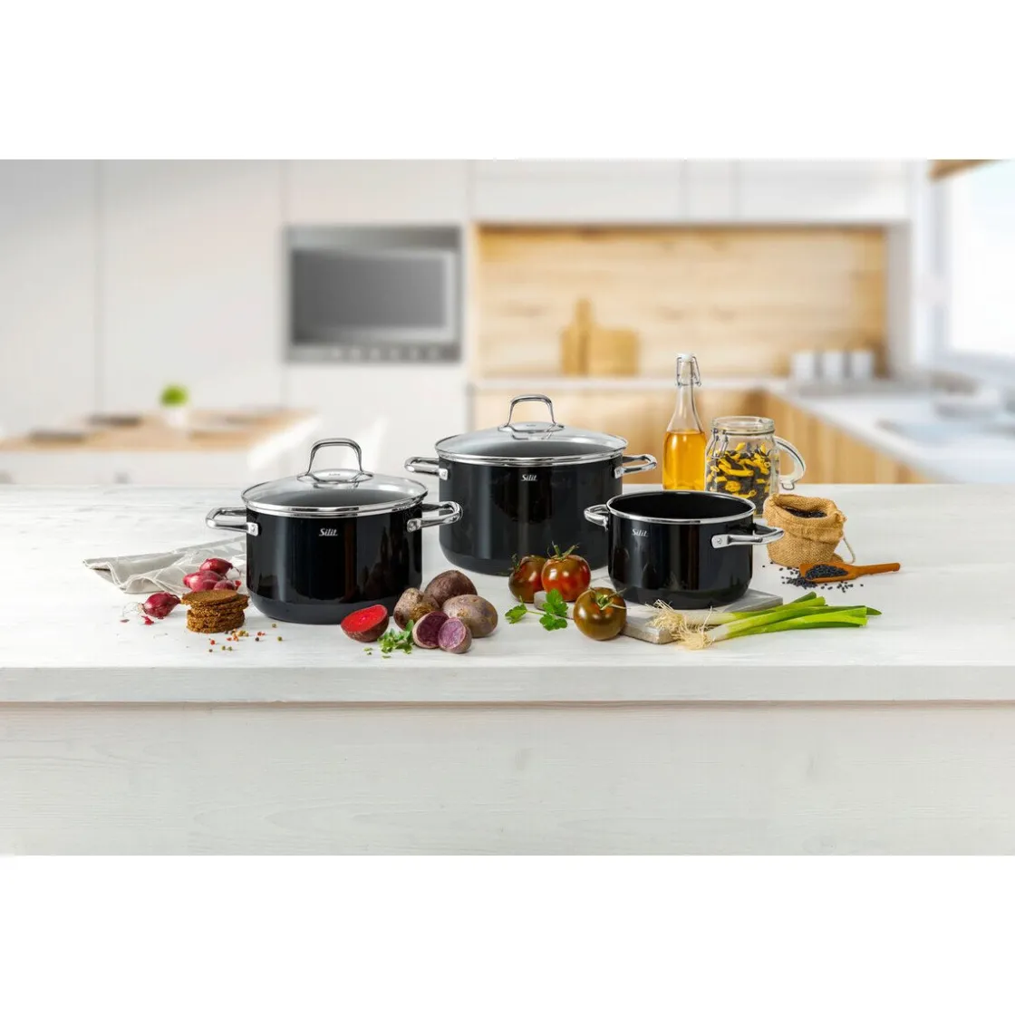 Kochwelt Entdecken|Töpfe<Silit Topf-Set 4-tlg. Passion Black