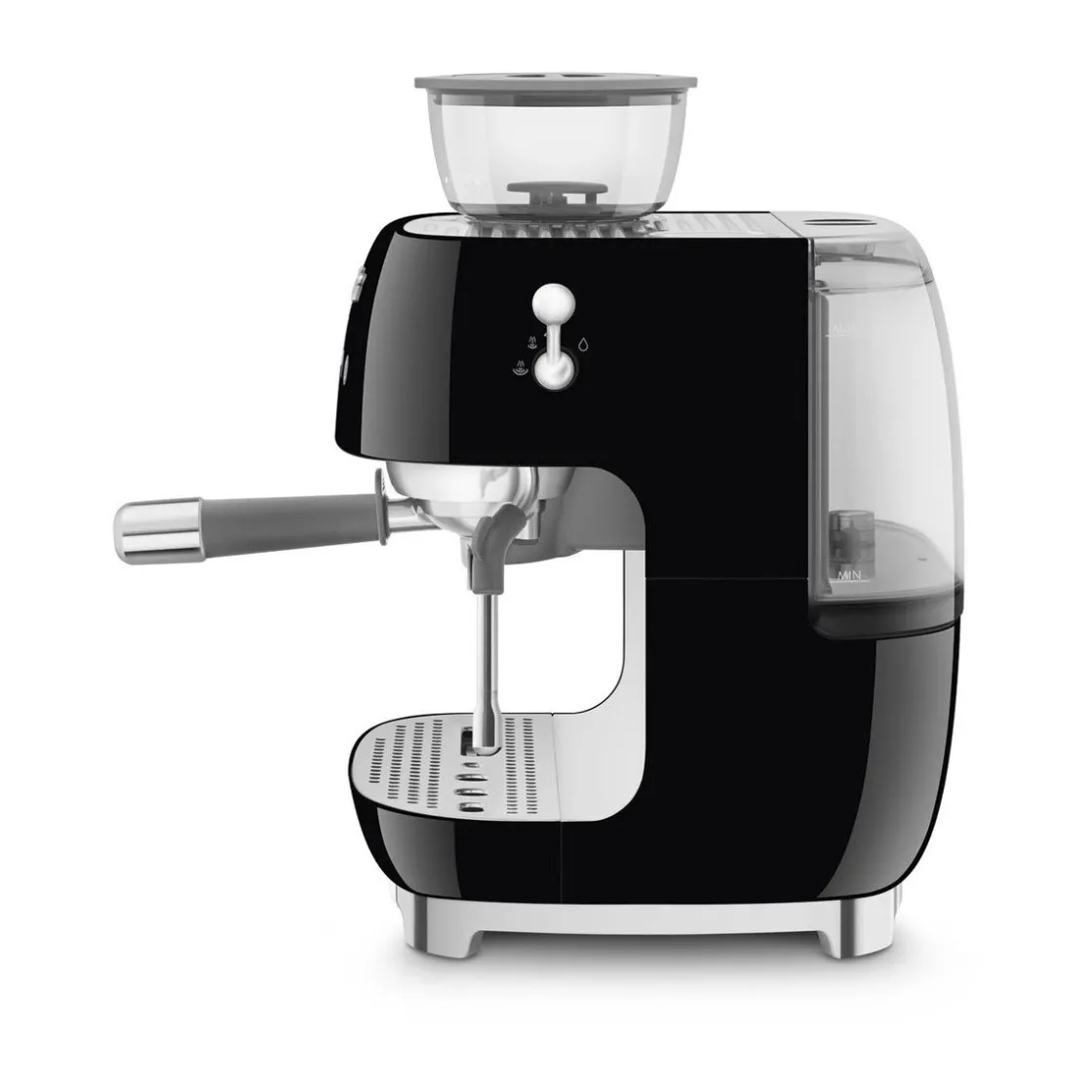 Smeg Espressomaschine mit Mahlwerk EGF03 2 Tassen 1650 50’s Style schwarz