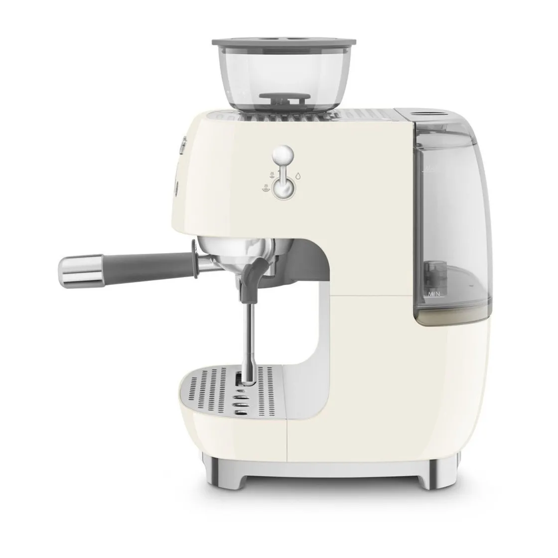 Smeg Espressomaschine mit Mahlwerk EGF03 2 Tassen 1650 W 50’s Style creme
