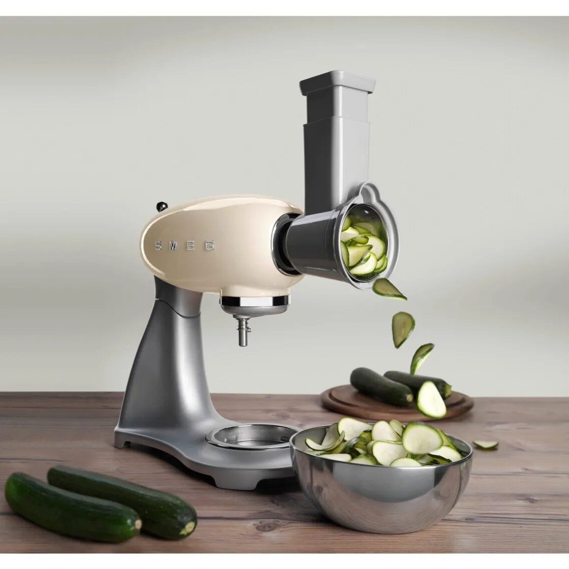 Smeg Gemüseschneider-Set für Küchenmaschinen 4-tlg. edelstahl