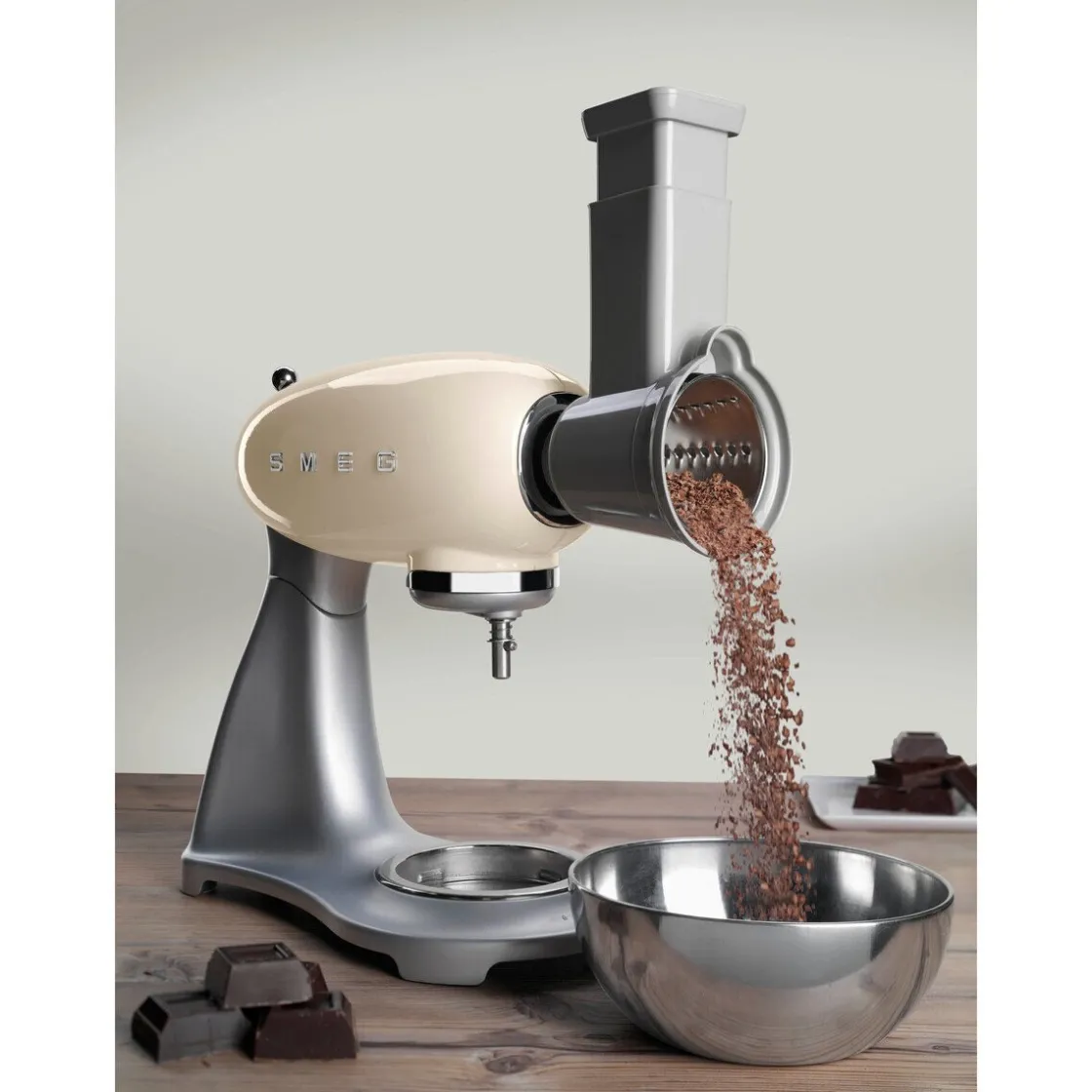 Smeg Gemüseschneider-Set für Küchenmaschinen 4-tlg. edelstahl