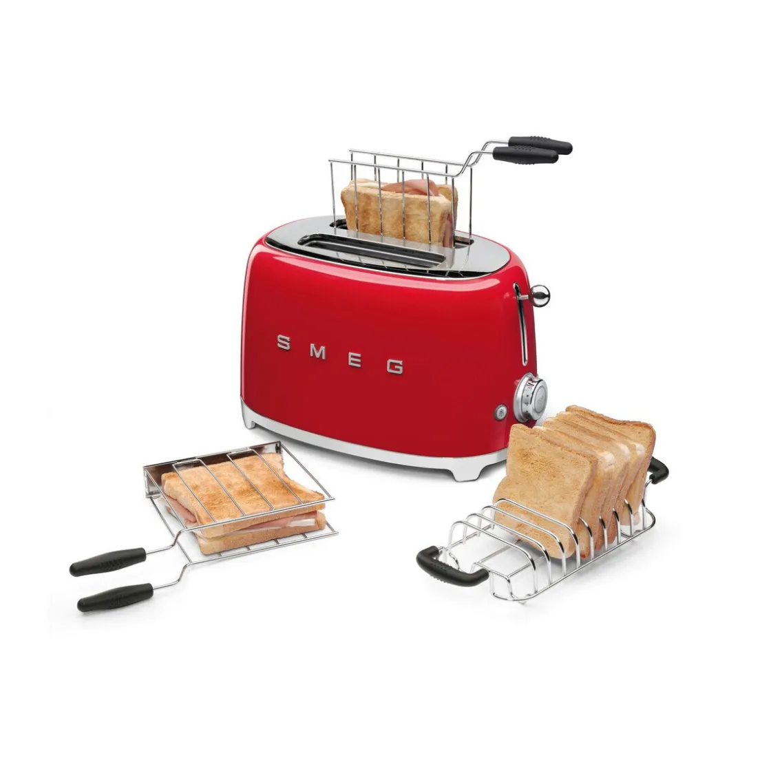 Smeg Sandwichzange 2er-Set edelstahl