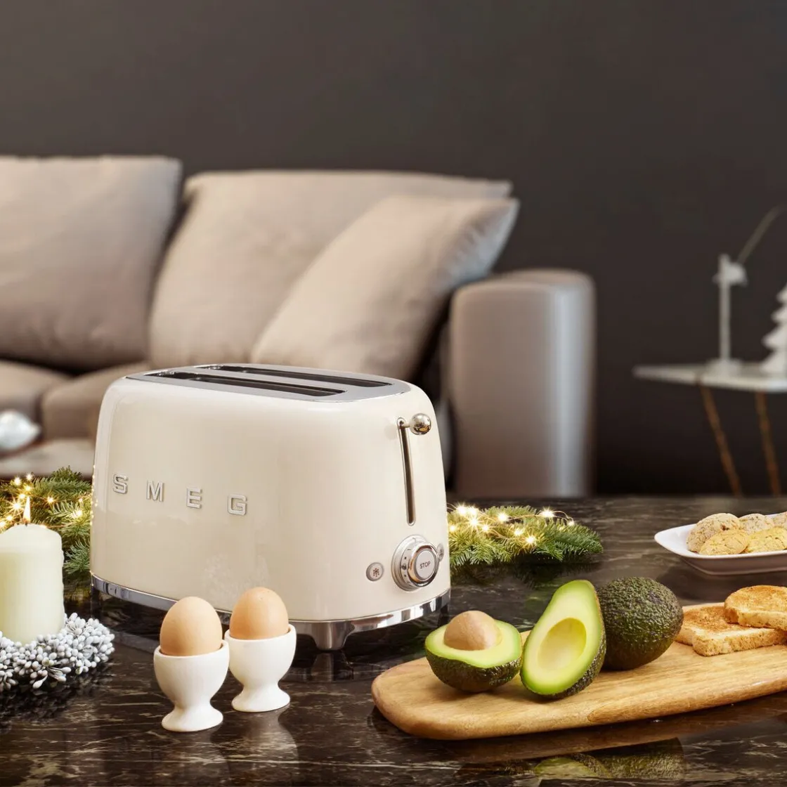 Smeg 2-Scheiben-Toaster TSF01 950 W 50's Style creme