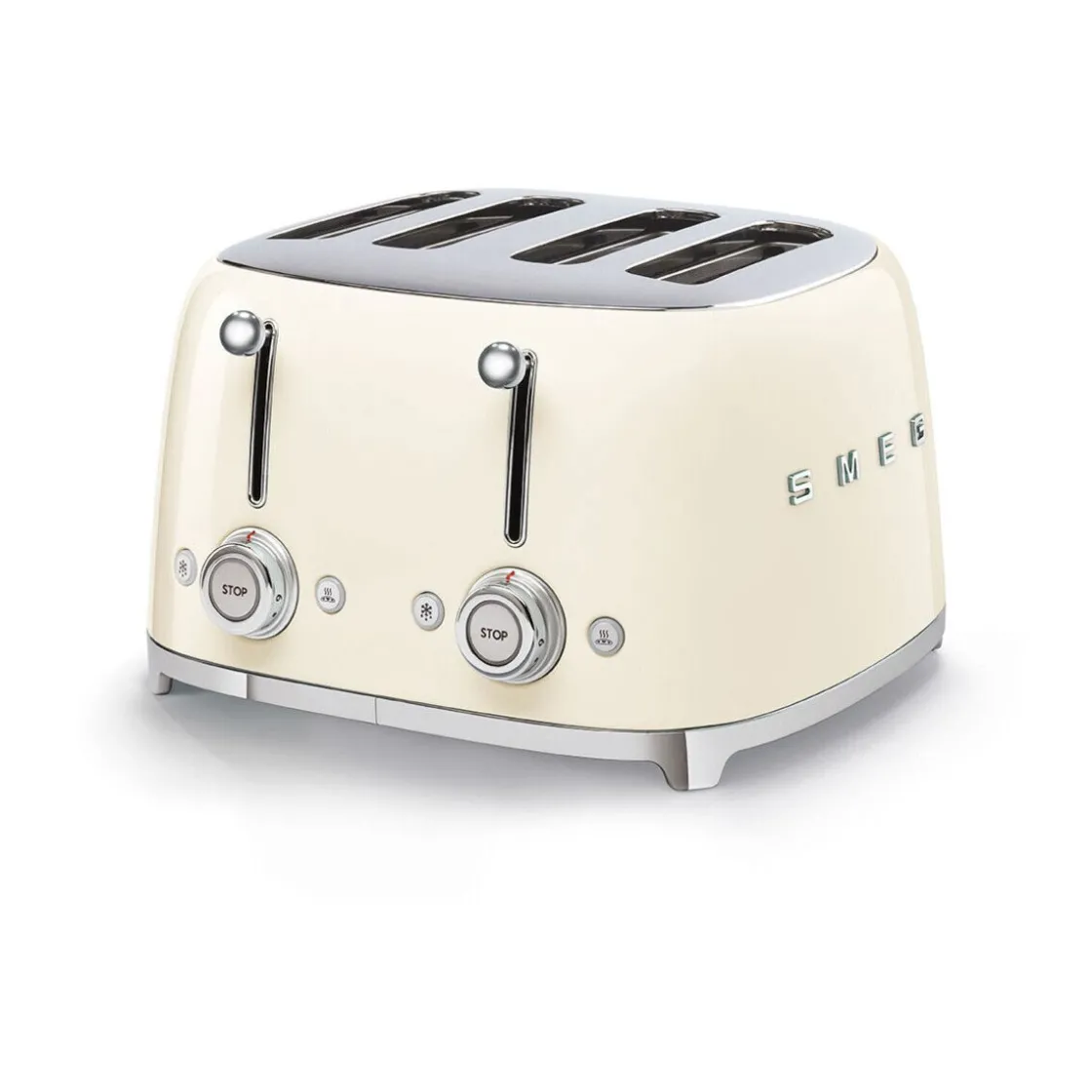 Kochwelt Entdecken|Toaster<Smeg 4-Scheiben-Toaster TSF03 2000 W 50's Style creme