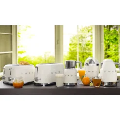 Kochwelt Entdecken|Toaster<Smeg 4-Scheiben-Toaster TSF03 2000 W 50's Style creme
