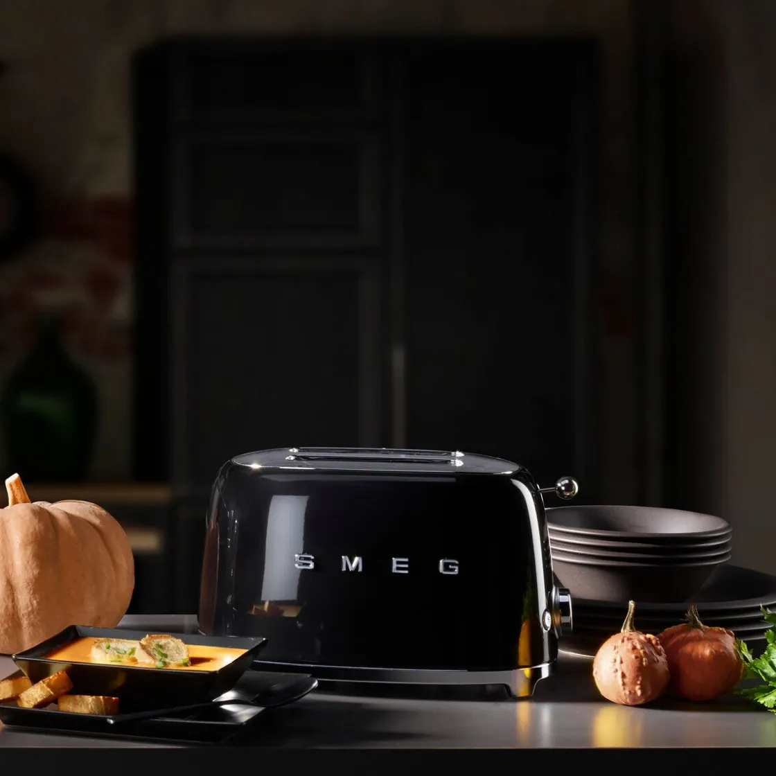 Kochwelt Entdecken|Weihnachten<Smeg 2-Schlitz-Toaster TSF01 950 W 50's Style schwarz