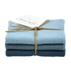 Küchentextil<Solwang Wischtücher 3er-Pack antikblau kombi