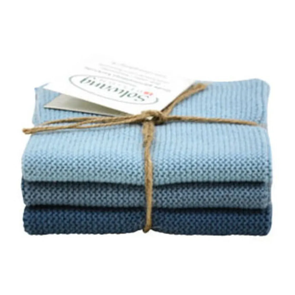 Küchentextil<Solwang Wischtücher 3er-Pack antikblau kombi