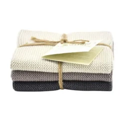 Küchentextil|Essentials<Solwang Wischtücher 3er-Pack warmes grau kombi