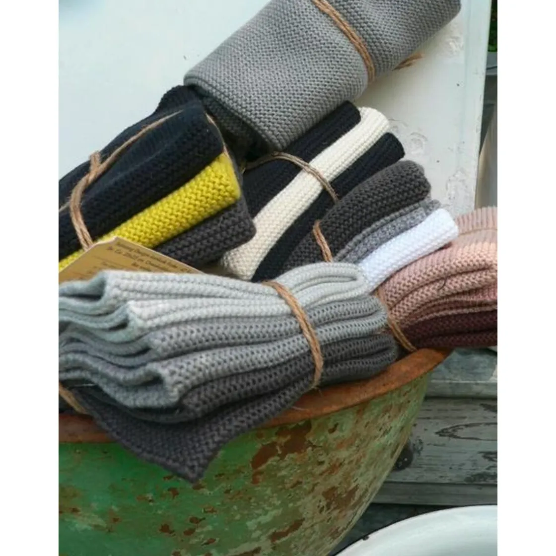 Küchentextil|Essentials<Solwang Wischtücher 3er-Pack warmes grau kombi