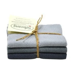 Solwang Wischtücher 25x25cm 3er-Pack Sturmgrau-Kombi