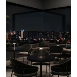 Sompex Akku-Tischleuchte 23 cm 1,9 W Pebble schwarz