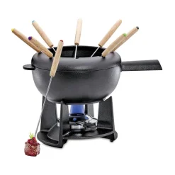 Fondue|Kochwelt Entdecken<Spring Fonduegarnitur 20cm schwarz matt