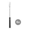Fondue<Spring Käsefonduegabeln 6er-Set Basic schwarz