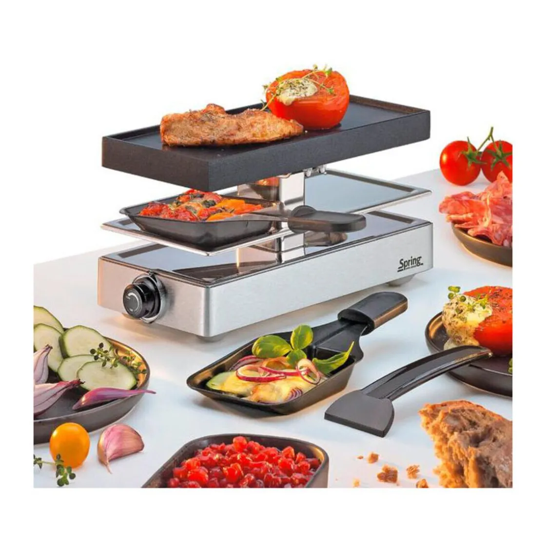 Kochwelt Entdecken|Raclette<Spring Raclette für 2 26x11x13 cm Classic silber