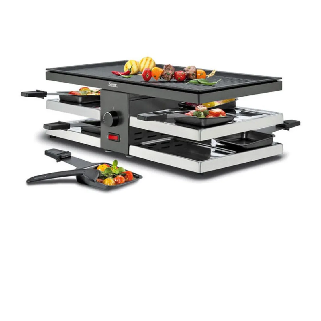 Tischdeko Weihnachten<Spring Raclette für 8 47x24x16 cm Fun schwarz