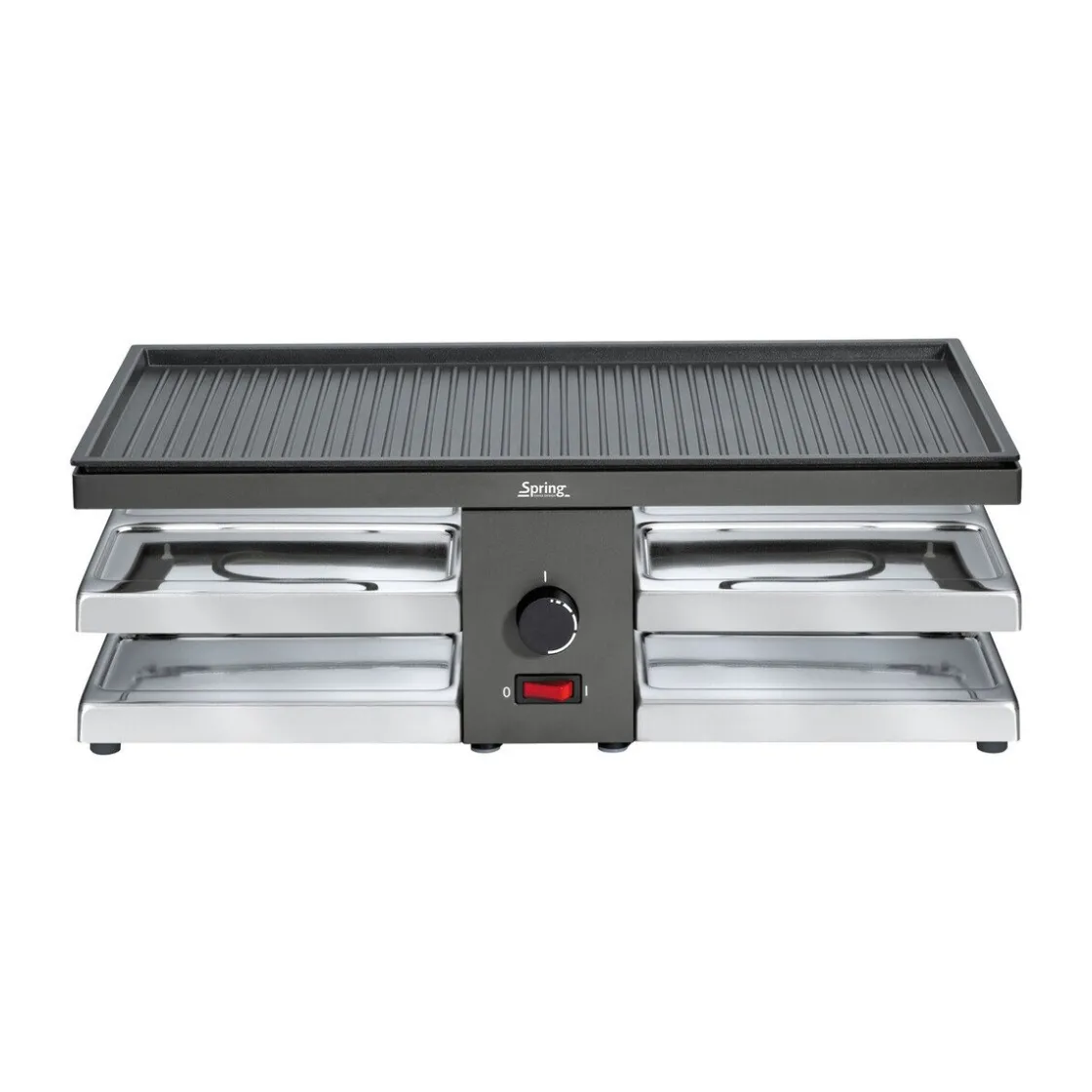 Tischdeko Weihnachten<Spring Raclette für 8 47x24x16 cm Fun schwarz