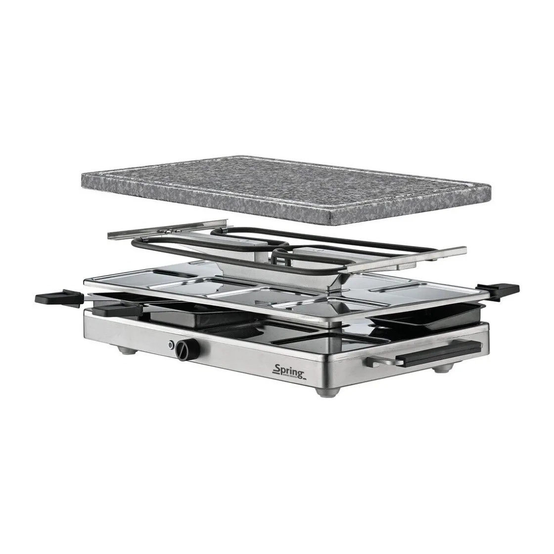 Spring Raclette für 8 48x27x15 cm Classic edelstahl