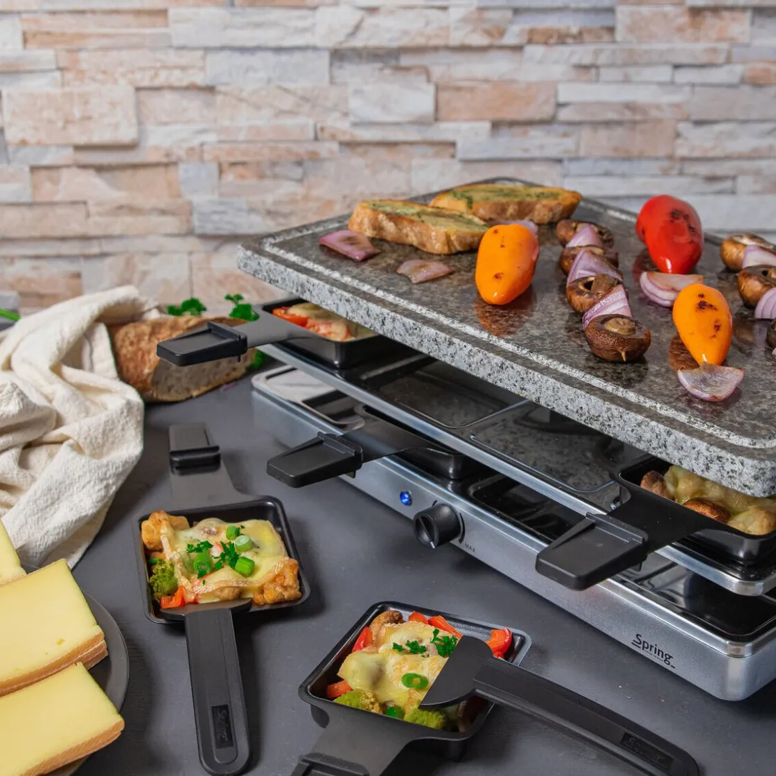 Spring Raclette für 8 48x27x15 cm Classic edelstahl