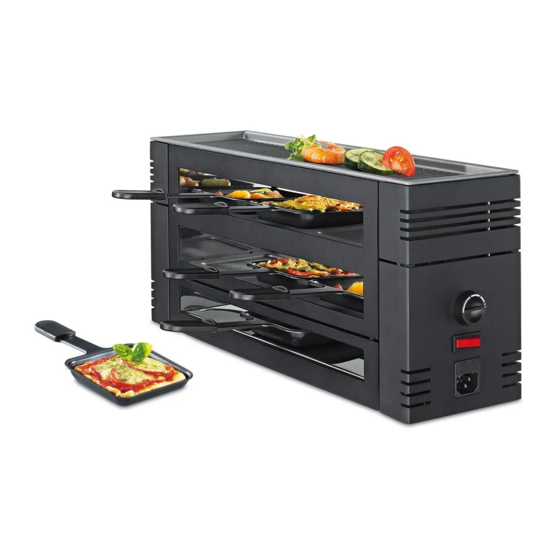 Spring Raclette Pizza für 6 46x22x16 cm schwarz