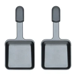 Raclette<Spring Raclette-Pfännchen zu Raclette Pizza für 6 2er-Set anthrazit