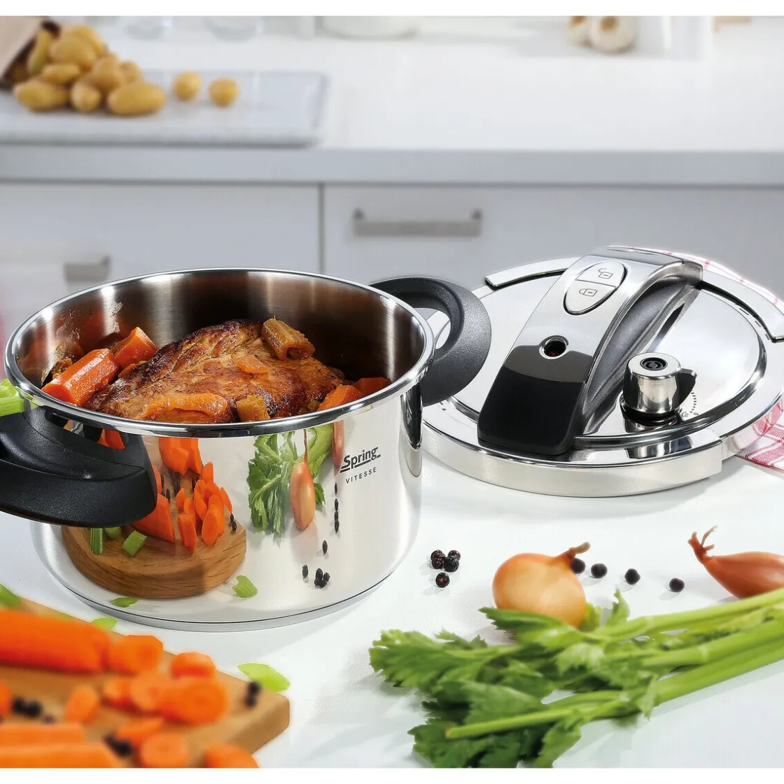 Spring Schnellkochtopf 4,5 l Vitesse edelstahl