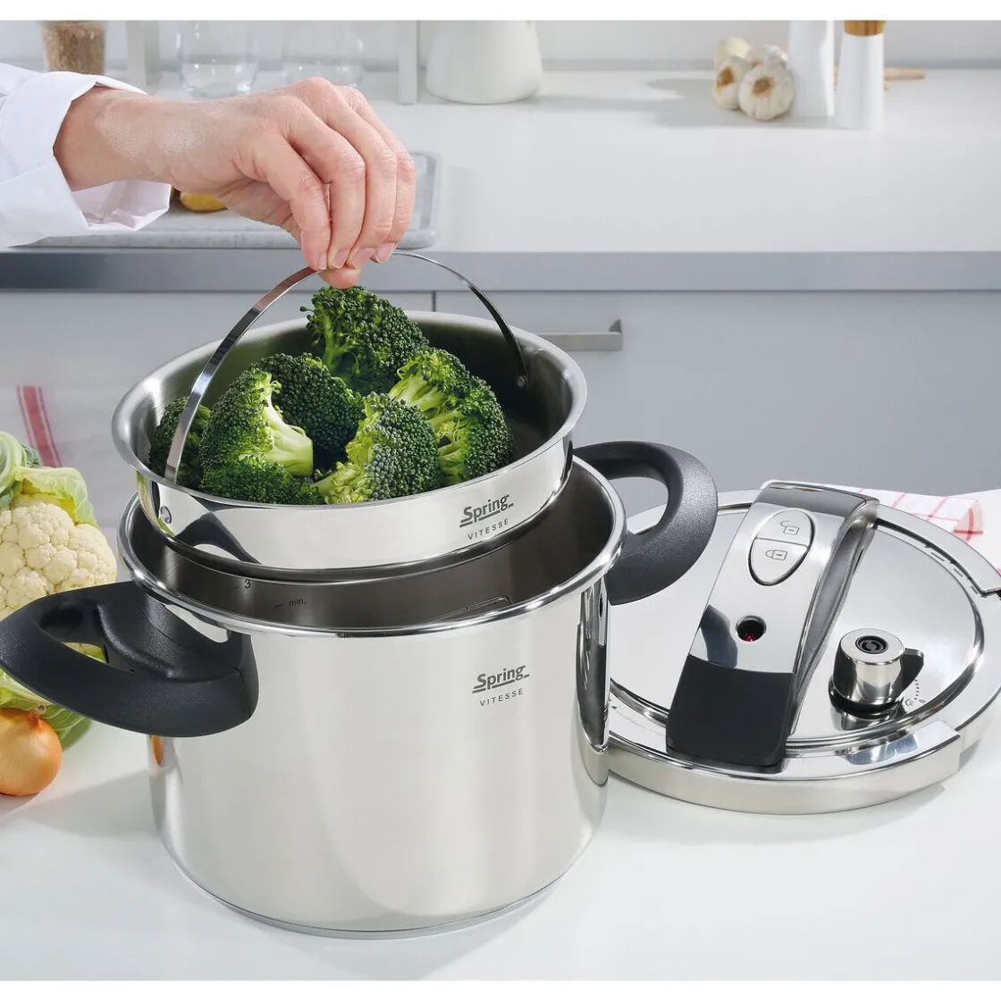 Spring Schnellkochtopf 4,5 l Vitesse edelstahl