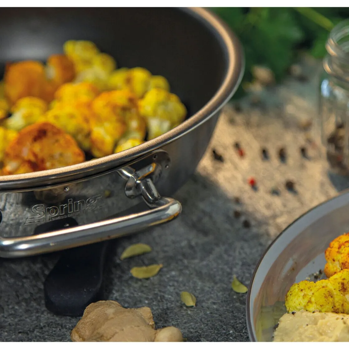 Spring Servierpfanne 28 cm Vulcano Classic schwarz