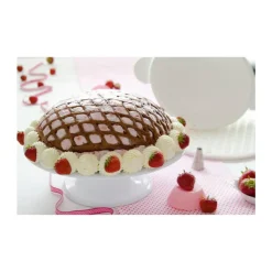 Städter Gitterstanze rund Kunststoff weiss 30cm