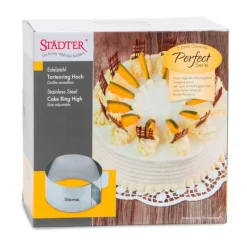 Städter Tortenring rund verstellbar 15-30 cm H. 9 cm
