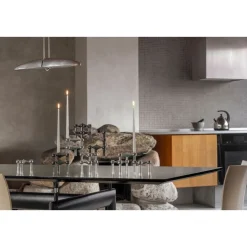 Weihnachtskerzen<Stoff Nagel Kerzenständer 3er-Set schwarz chrom