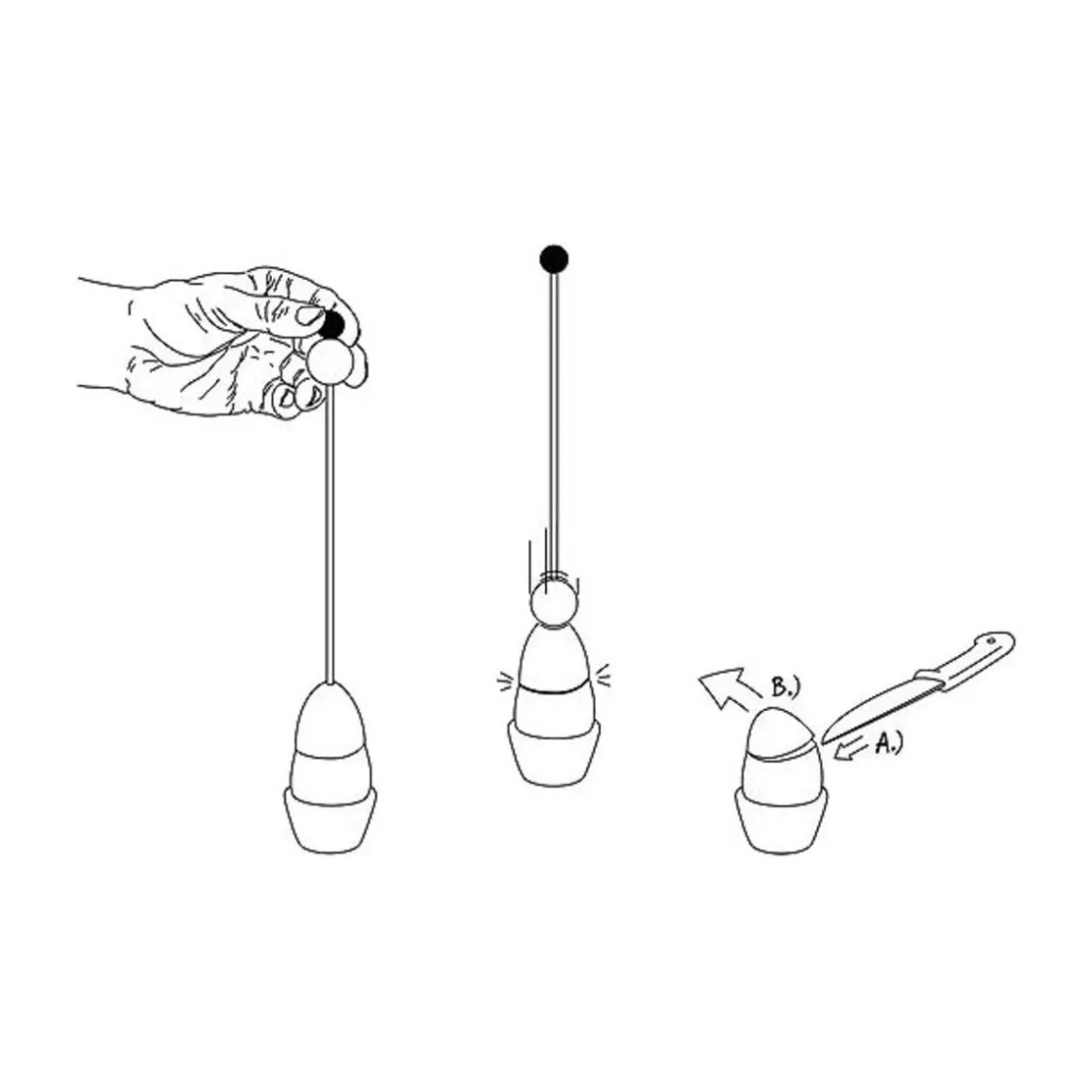 Eierbecher & Eierwärmer<Take 2 Eierköpfer Clack 24 cm Klassik Edition Birnenholzkugel