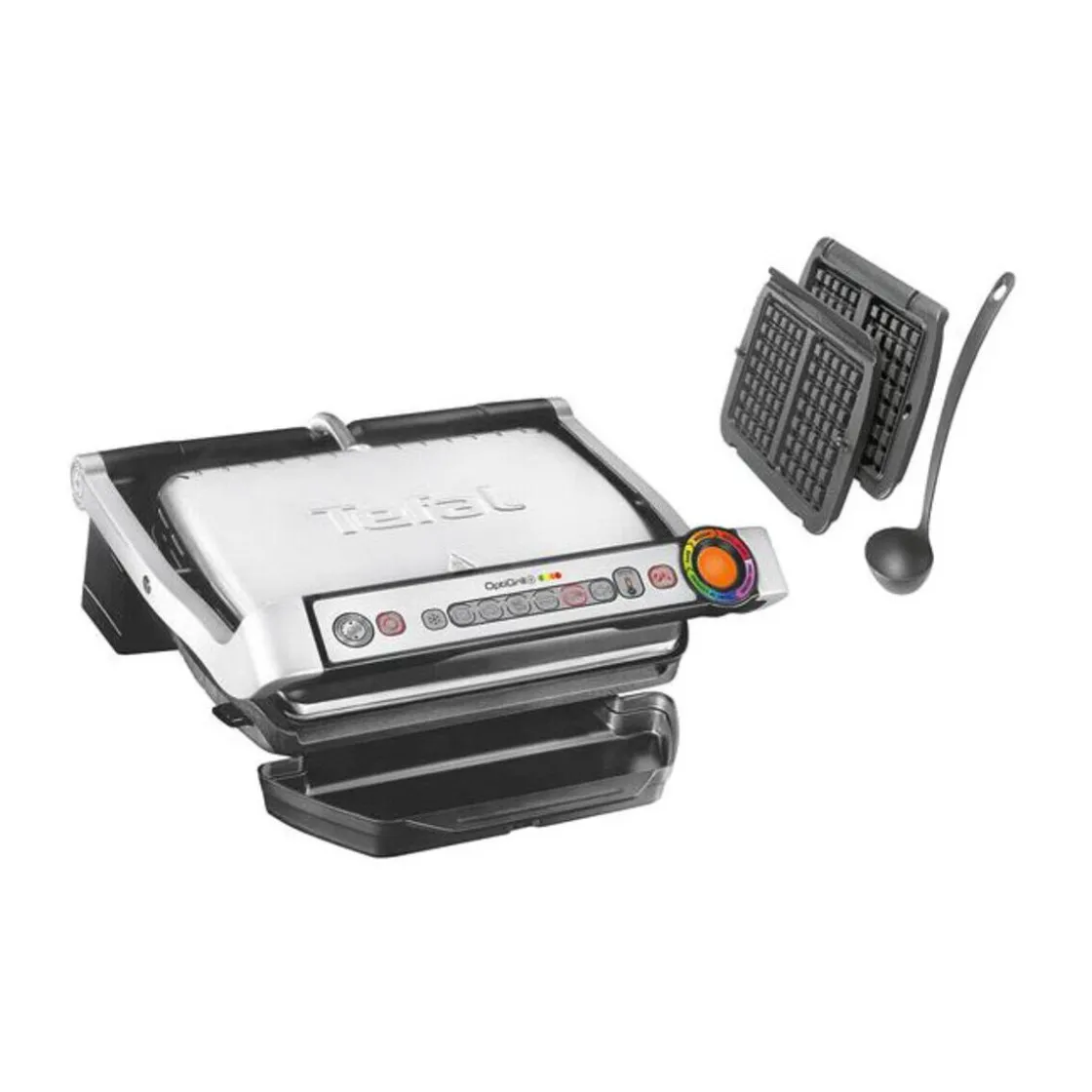Kochwelt Entdecken|Grillen<Tefal Optigrill mit Waffelplatten und Kelle