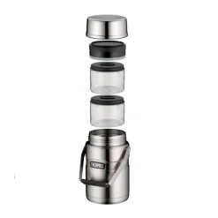Thermobehälter<Thermos Isolier-Speisegefäß 1,2 l Stainlesse King Food Jar silber